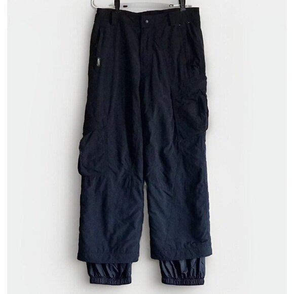 Obermeyer Alt‎ 3 Juniors Unisex Black Cargo Snow Pants Size 12 Adjustable Waist - Picture 1 of 9